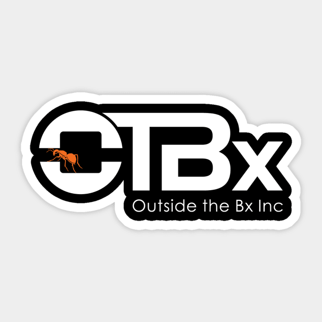 White OTBx Logo on Dark Sticker by scotthurren1111